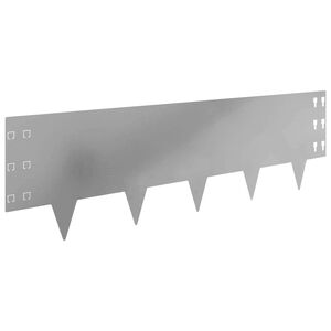 vidaXL Lawn Edging 30 pcs 100 x 30 cm Steel Silver