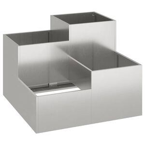 vidaXL Garden Planter Silver 80 x 80 x 60 cm Stainless steel