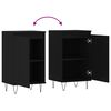 vidaXL Sideboards 2 pcs Black 40x35x70 cm Engineered Wood