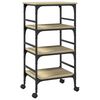 vidaXL Kitchen Trolley Sonoma Oak 45x35x89.5 cm Engineered Wood