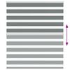 vidaXL Zebra Blind Dark Grey 130x100 cm Fabric Width 125.9 cm Polyester