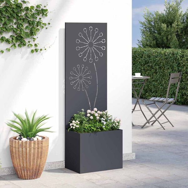 vidaXL Garden Privacy Screen Anthracite 50 x 140 cm Cold-rolled steel