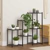 vidaXL Flower Stand 83x25x80 cm Black Iron