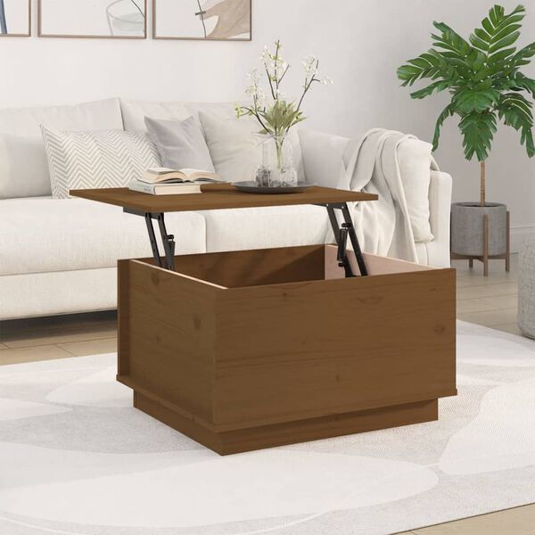 vidaXL Coffee Table Honey Brown 60x50x35 cm Solid Wood Pine