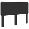 vidaXL Bed Frame with Headboard Black 140 x 190 cm Engineered Wood