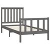 vidaXL Bed Frame without Mattress Grey 90x200 cm Solid Wood Pine