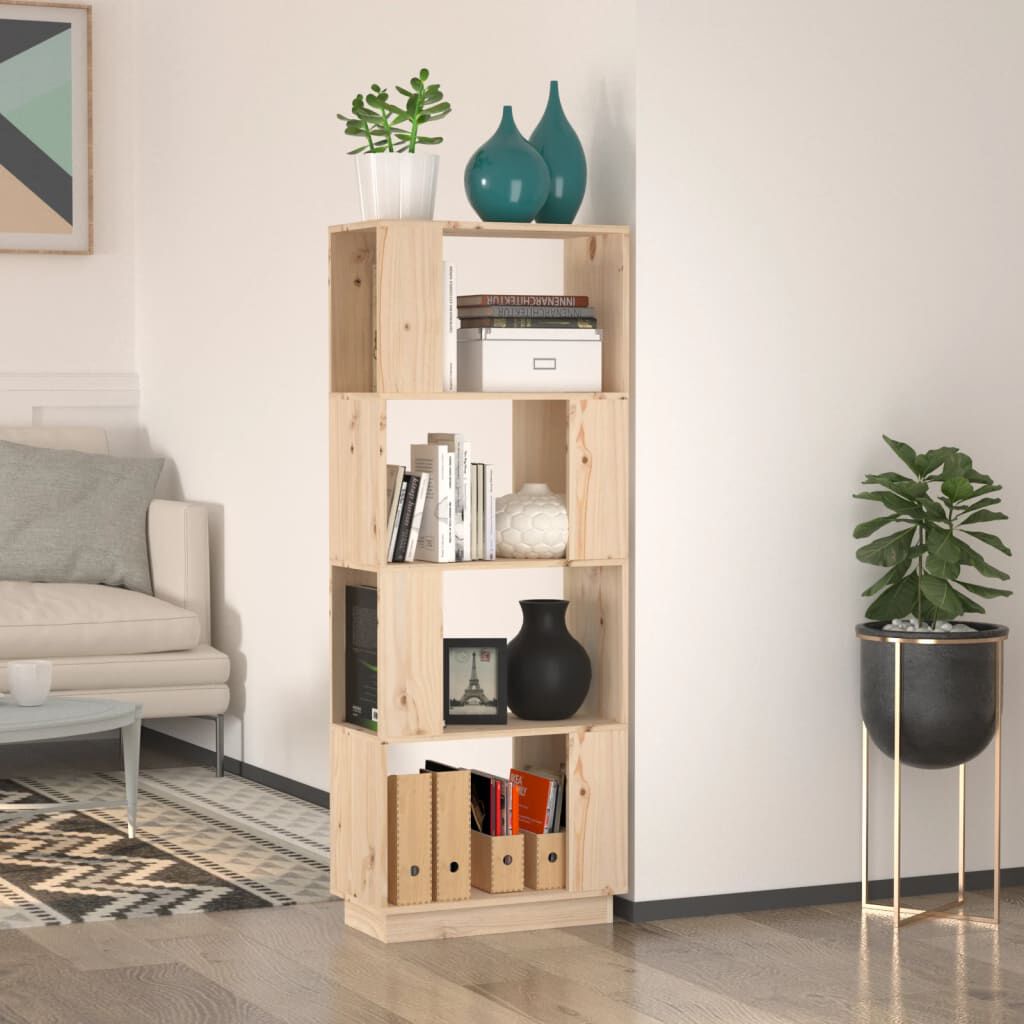 Solid oak room divider bookcase top