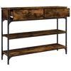 vidaXL Console Table Smoked Oak 100x25x75 cm Engineered Wood