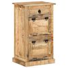 vidaXL Shoe Cabinet | Natural wood | Solid rough mango wood | Compact