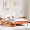 vidaXL Bed frame without Mattress Wax Brown 135x190 cm Double Solid Wood Pine