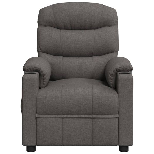 vidaXL Recliner Chair Dark Grey Fabric
