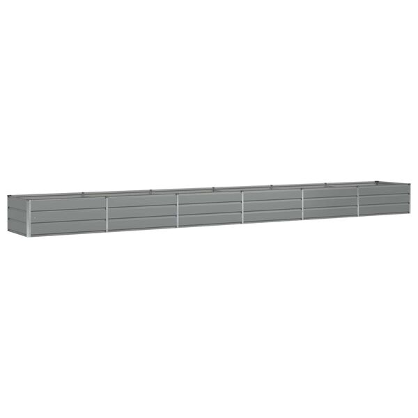 vidaXL Planter Light Grey 600 x 80 x 45 cm Steel