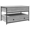 vidaXL Coffee Table Grey Sonoma 85x50x50 cm Engineered Wood and Metal