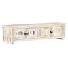 vidaXL TV Cabinet White 140x30x35 cm Solid Mango Wood