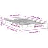 vidaXL Bed Frame Brown 140 x 220 cm Solid Pine Wood
