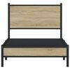 vidaXL Metal Bed Frame without Mattress Sonoma Oak 90x200 cm