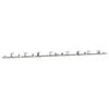 vidaXL Sliding Door Hardware Kit 366 cm Stainless Steel Silver