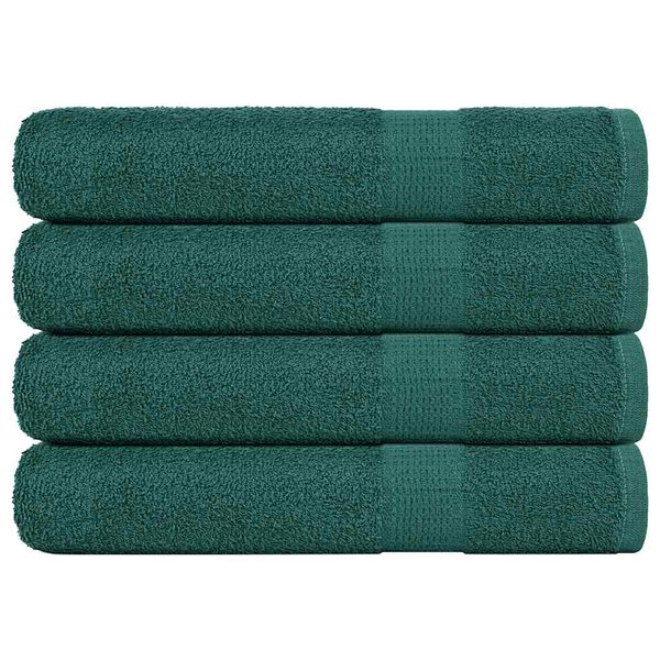 vidaXL Towels 4 pcs Green 100x200 cm 360 gsm 100% Cotton