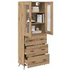 vidaXL Highboard Cabinet with Shelf 2 pcs Artisan Oak Engineered Wood