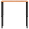 vidaXL Workbench 100x60x(73-99.5) cm Solid Wood Beech Rectangular
