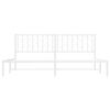 vidaXL Metal Bed Frame without Mattress with Headboard White 193x203cm