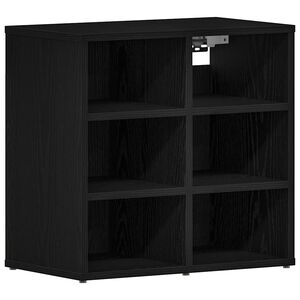 vidaXL Shoe Cabinet 52 x 30 x 50.5 cm Engineered Wood Black Oak