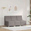 vidaXL Modular Sofa Unit Armless 3 pcs Taupe 55 x 74 x 82 cm Fabric