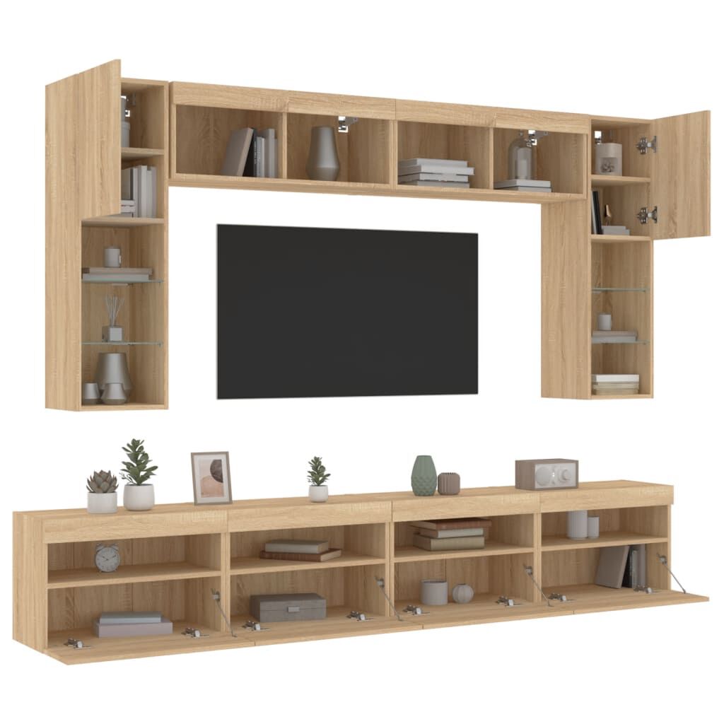 Led tv sales wall cabinet
