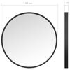 vidaXL Wall Mirror Black 50 cm