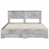 vidaXL Bed Frame Concrete Grey 160 x 200 cm Engineered Wood