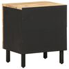 vidaXL Bed Cabinet Black 40x33.5x46 cm Solid Rough Wood Mango