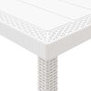 vidaXL Garden Dining Table White 400 x 100 x 73 cm Poly Rattan