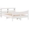 vidaXL Bed Frame with Headboard White 135x190 cm Double Solid Wood Pine