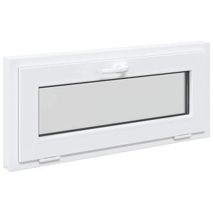 vidaXL Basement Window RISOR 90 x 40 cm PVC and Glass White