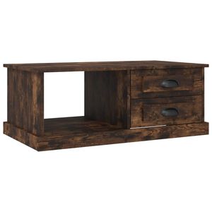 vidaXL Coffee Table Smoked Oak 90x50x35 cm Engineered Wood