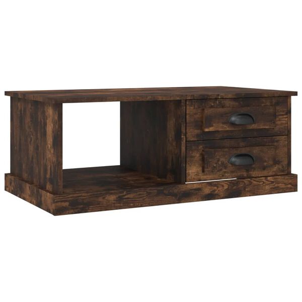vidaXL Coffee Table Smoked Oak 90x50x35 cm Engineered Wood