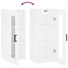 vidaXL Wall Mounted Cabinet High Gloss White 34.5x34x90 cm