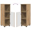 vidaXL Bathroom Furniture Set Wall-mounted with Door 3 pcs Artisan Oak