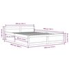 vidaXL Bed Frame without Mattress with Drawers 140x200 cm (815044+814999)