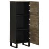 vidaXL Highboard Black 40x33x110 cm Solid Wood Mango