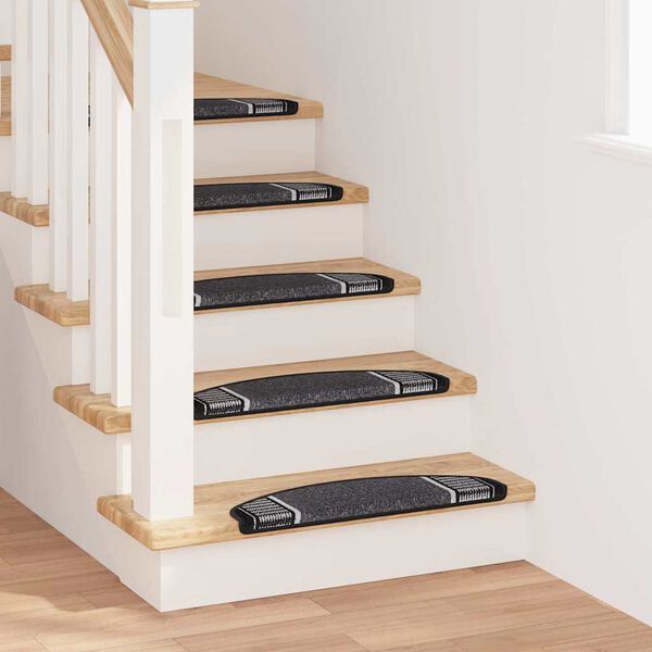vidaXL Self-adhesive Stair Mats 15 pcs Anthracite 65 x 21 x 4 cm