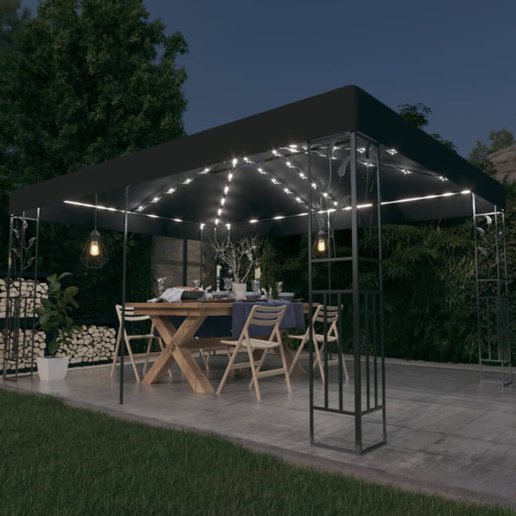 String lights 2025 on gazebo