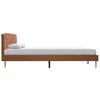 vidaXL Bed Frame without Mattress Brown Fabric 150x200 cm King Size