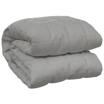 vidaXL Weighted Blanket Grey 120x180 cm 9 kg Fabric