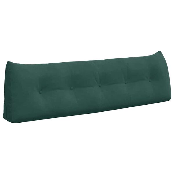 vidaXL Back Pillow Dark Green 160 x 24 x 50 cm Velvet