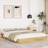 vidaXL Bed Frame without Mattress 140x190 cm Solid Wood Oak
