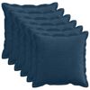 vidaXL Cushion Cover 6 pcs HOUTEN Navy Blue 30 x 30 cm Corduroy