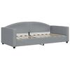 vidaXL Daybed with Mattress Blue Light Grey 90x190 cm Fabric