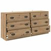vidaXL Sideboards with Drawer 2 pcs Artisan Oak 70 x 35.5 x 67.5 cm