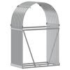 vidaXL Log Holder Light Grey 80x45x120 cm Galvanised Steel